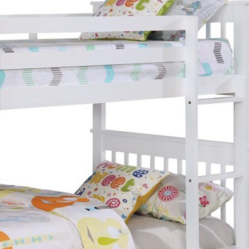 Kathlynn Kids Bunk Bed, Twin over Twin, White