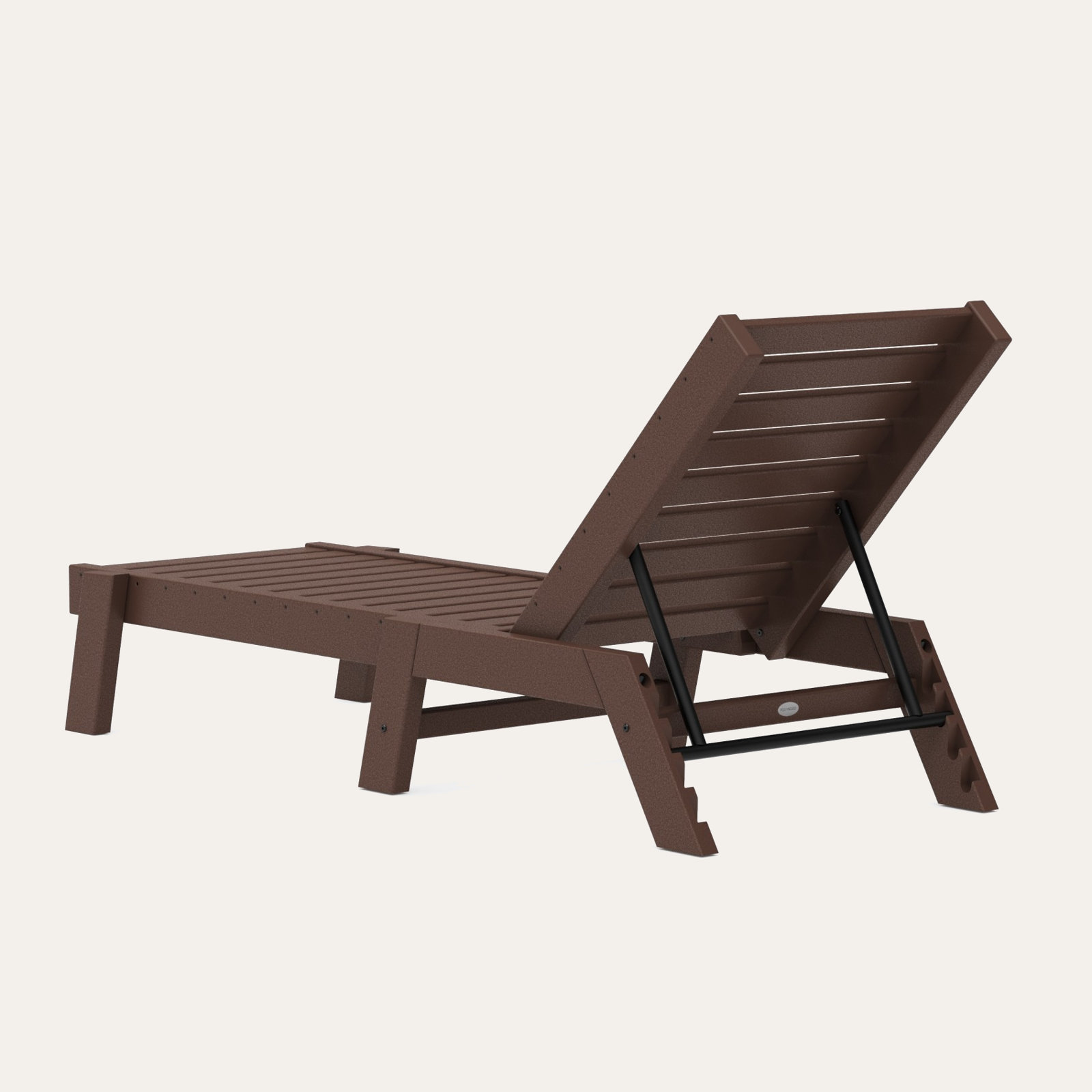 POLYWOOD® Captain 25" Patio Chaise Lounge, Mahogany
