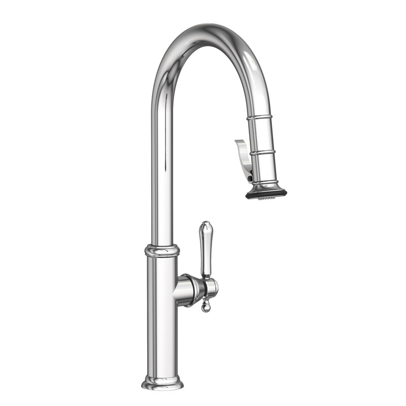 Pull-Down Kitchen Faucet - Trigger Spray, Polished Chrome
