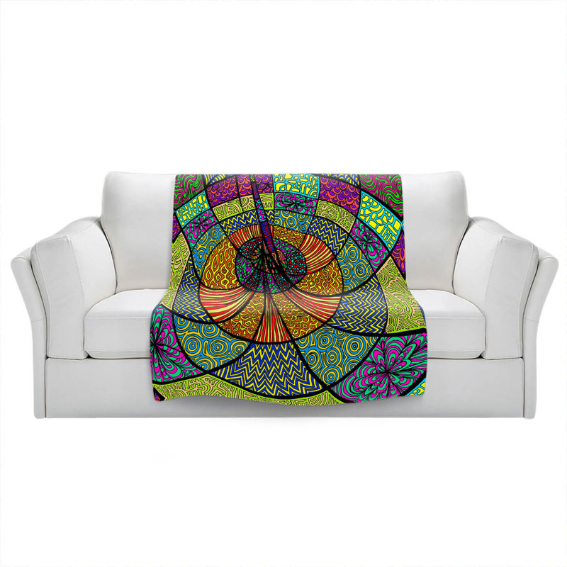 Hand Woven Throw Blanket, 51" W x 60" L