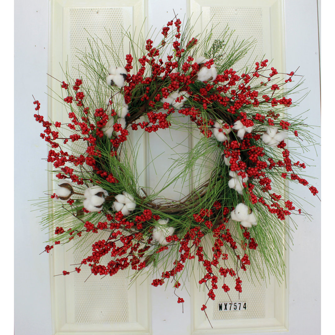 Faux Mixed Assortment Silk 22'' Wreath The Holiday Aisle®