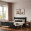Lit plateforme moderne avec tête de lit et pieds robustes-926870801-926870800