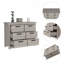 Commode 6 tiroirs Bellingham - gris clair