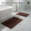 Lavish Home 2PC Bathroom Rugs - Ensemble de tapis de salle de bain réversible en coton 2575 GSM - Tapis de bain lavables à la machine pour la salle de bain, la cuisine et la salle de lavage (chocolat)-49685508