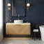 Meuble-lavabo mural 36 po avec tiroir et vasque ronde blanche-1849957805