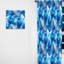 Blue Symmetry Tranquil Triangles - Rideau en velours moderne - obscurcissant - 1 panneau-107562163