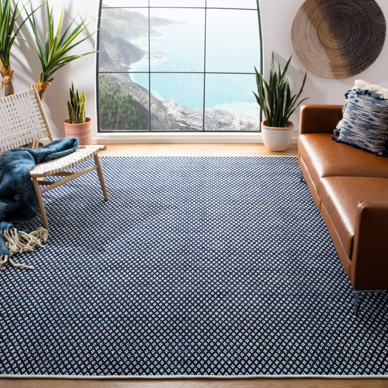 Alpizar Flat Weave Cotton Geometric Rug, Rectangle 9' x 12'