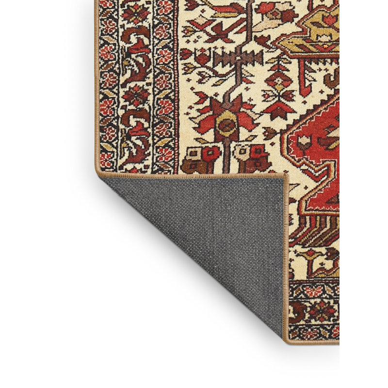 Tapis beige/gris traditionnel, Rectangle 2 pi x 4 pi