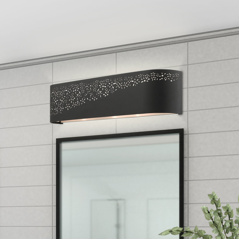 Bevil Flush Mounted Sconce, Black