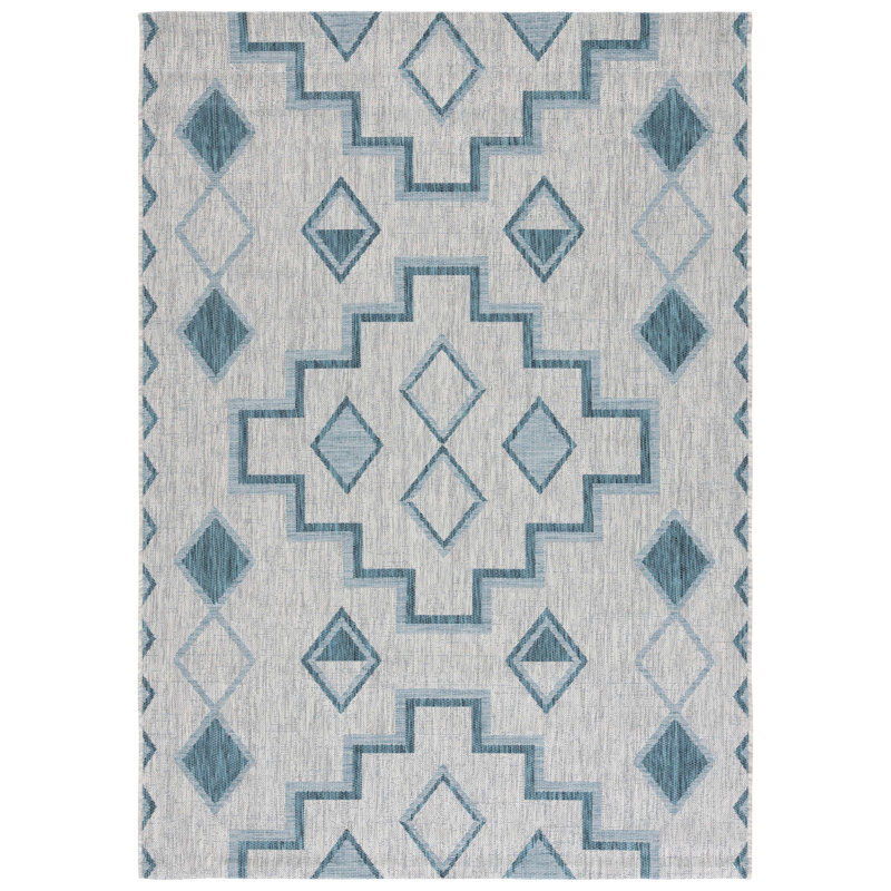 Amarien Geometric Indoor/Outdoor Area Rug, Rectangle 5'3" x 7'7"