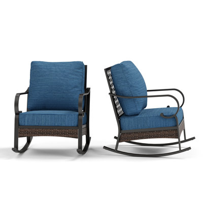 Chaise longue berçante et coulissante en métal