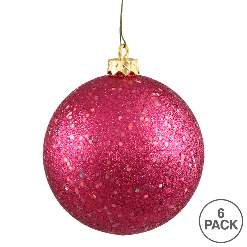 Décoration de boule décorative des Fêtes, Paillettes de vin, H 4 po x l 4 po x P 4 po