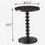 Table d'appoint ronde noire en bois