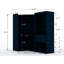 Mulberry Open Corner Wardrobe with Hanging Rods, Drawers and Adjustable Shelves-1239106200