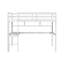 Lit mezzanine simple avec bureau et tablettes, barrière de sécurité et échelle-1080025515