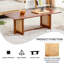Table basse rectangulaire en bois massif imitation rotin de style chinois en noyer massif pour salon | Idée de cadeau