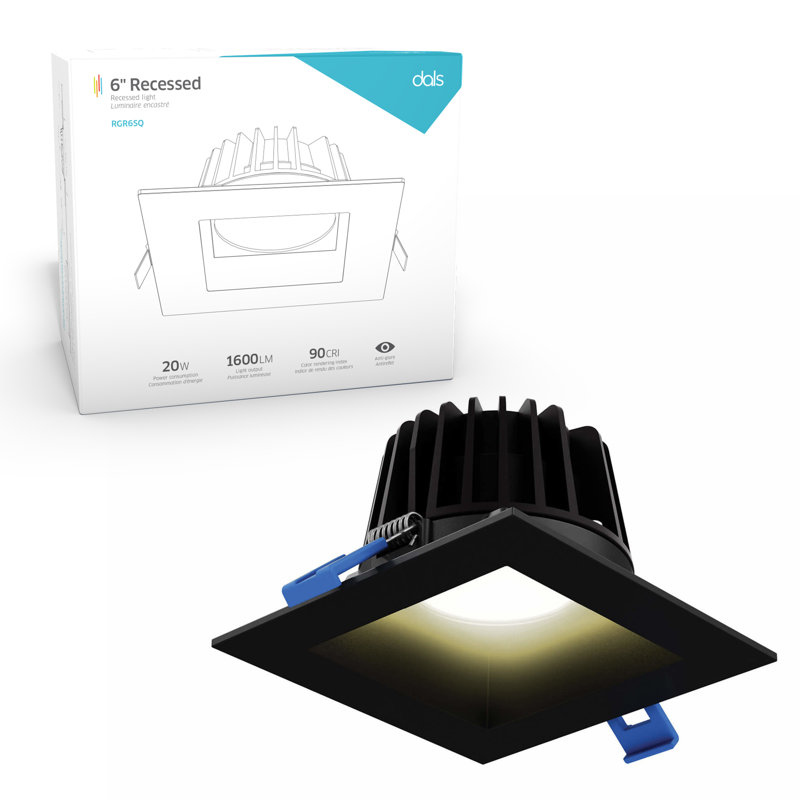 Panneau lumineux à DEL 6 po, Noir