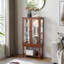 Vitrine lumineuse avec espace de rangement ouvert-606161165