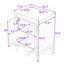 Ensemble de meuble-lavabo simple autoportant avec lavabo en céramique et armoire de rangement Eichman-1084039891