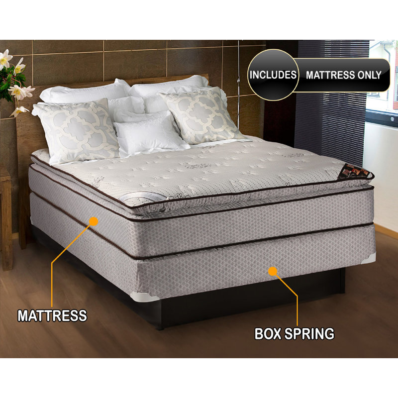 Matelas à ressorts en peluche de 12 po Terin, Queen