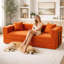 Full Foam Modular Compressed Sofa Bed with Multiple Layout Options and Soft Corduroy Fabric