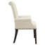 Fauteuil capitonné beige et noir fumé