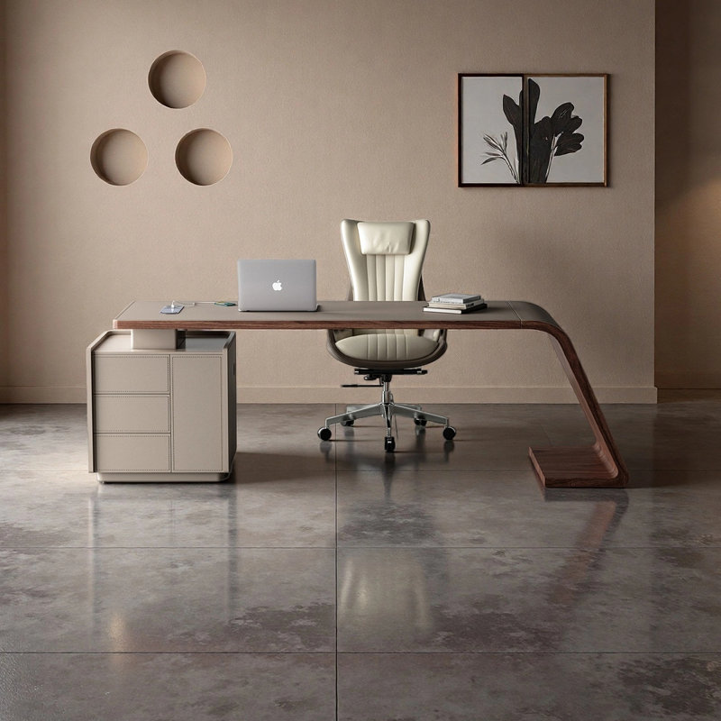 Bureau de style rétro, H 29,53 po x l 55,12 po x P 27,56 po