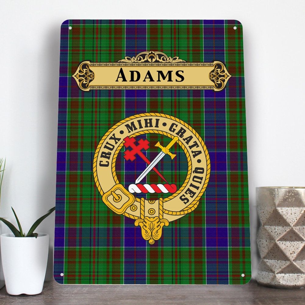 'Adams' - Unframed Typography Print on Metal