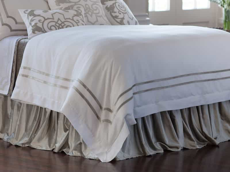 Soho Velvet Duvet Cover, Ice Silver, Queen Duvet Cover