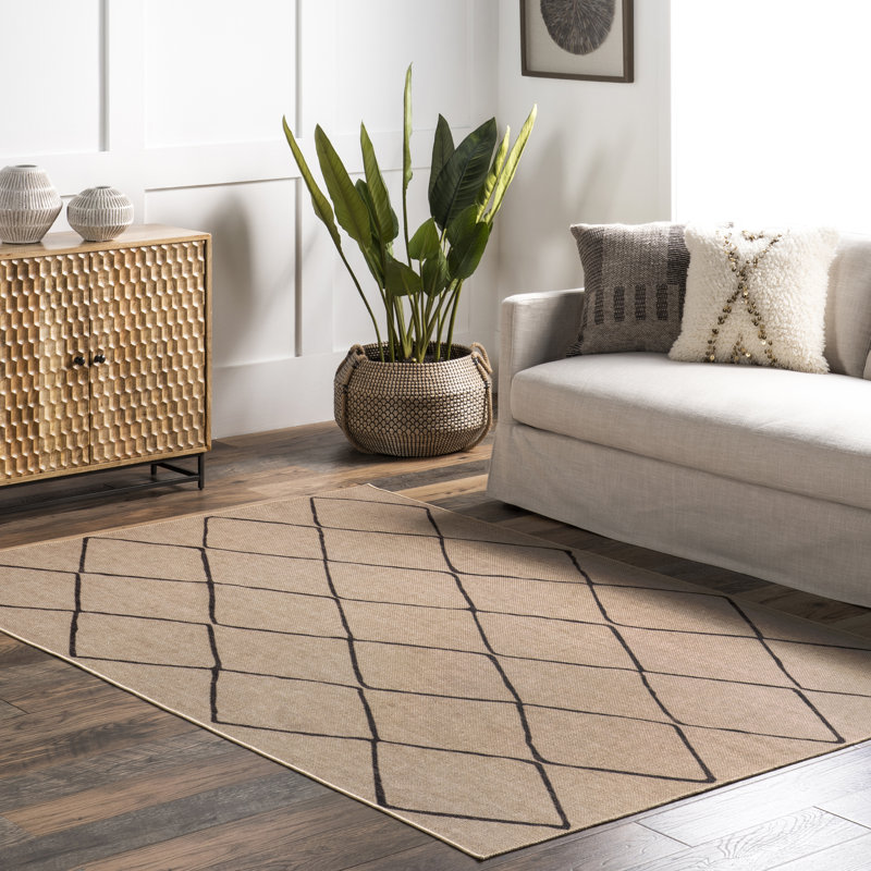  Tapis lavable à la machine Billy SpinClean Diamond Easy-Jute, Rectangle 4pi x 6 pi