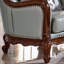 Chaise en cuir massif de style européen