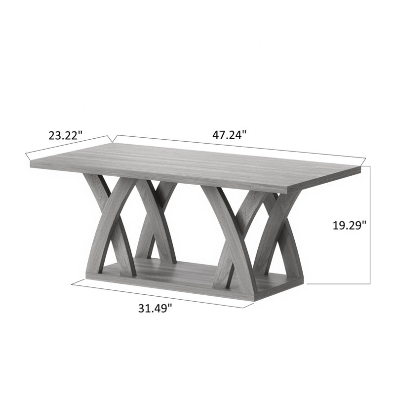 Table basse Zarita, Gris