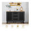 Commode de style moderne avec 3 tiroirs et 4 tablettes