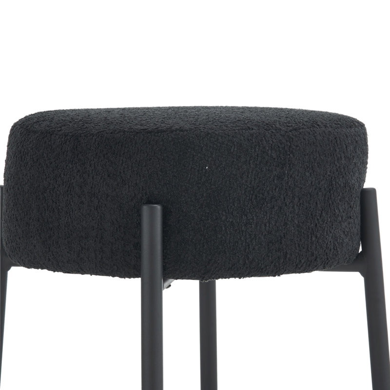 Tabouret de bar 30 po, Noir, Noir, Tabouret de comptoir (siège d'une hauteur de 24 p