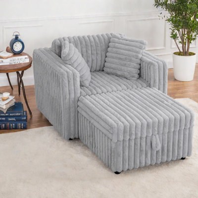 Canapés de rangement modulaires, 44,9 po, métal gris clair, maison moderne pour économiser de l'espace