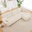 Canapé 3 places avec repose-pieds Chenille-1331998958