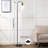 Industrial Arched Floor Lamp with Glass Shade and LED Bulb Tall Standling Lamp