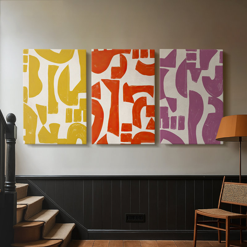Espacio I - Toile tendue avec châssis sur mesure - 3 pièces