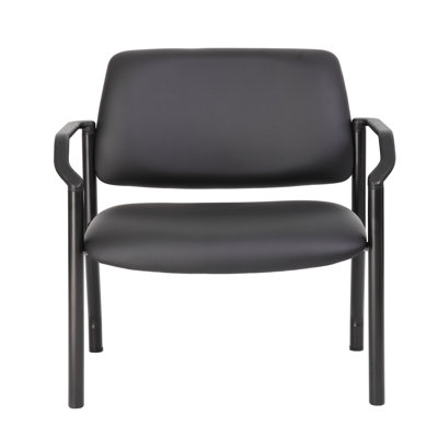 Tagen 32" W Bariatric Antimicrobial Vinyl Seat Waiting Room Chair with Metal Frame