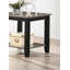 Table de bout simple en bois d'hévéa