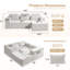 Canapé modulaire en L de 105 po pour salon-257380421-258867065