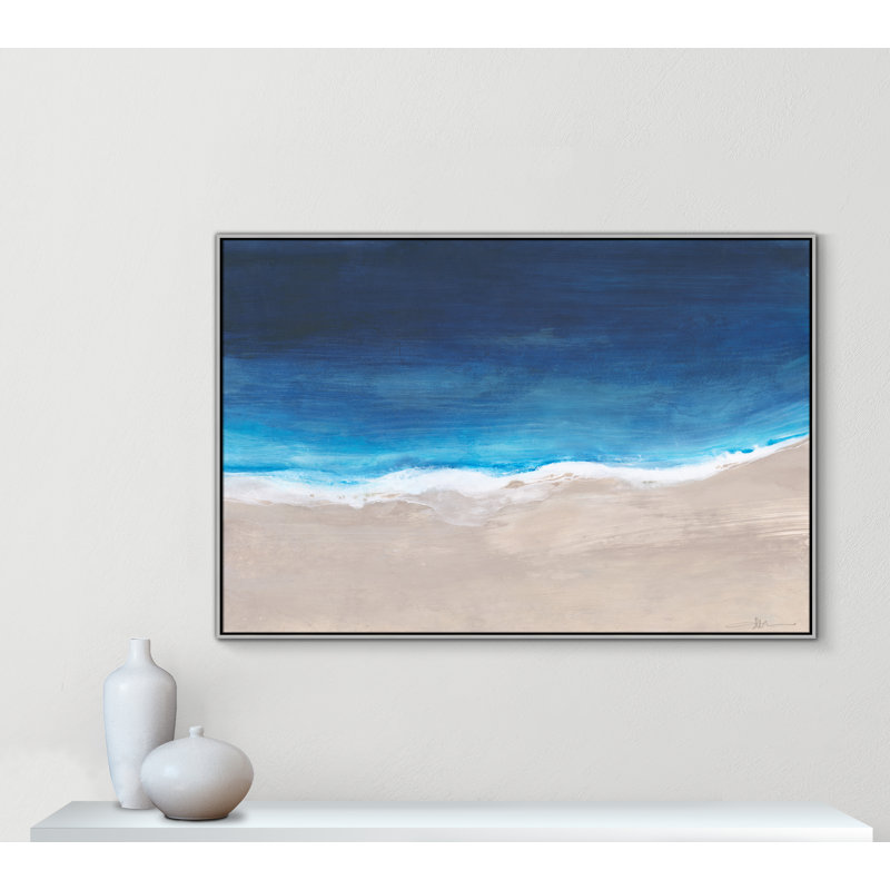 Oceans From Above by Filippo Ioco, 41.5" H x 61.5" W x 2" D, Silver Framed Canvas