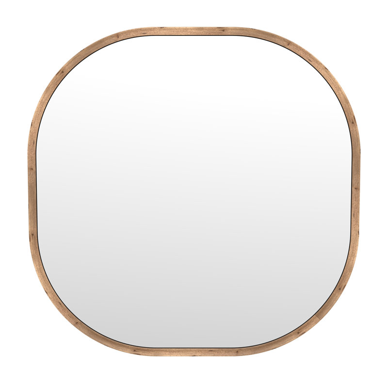 Miroir carré en bois massif Minta