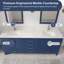 Meuble-lavabo double 84 po avec plateau en granite blanc Riverford