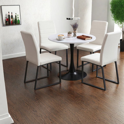 Modern Dining Table Sets(Must include both Table and Chair), MDF Metal Kitchen