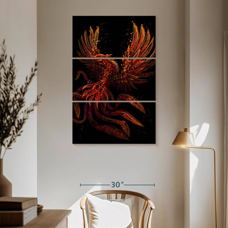 Brampt Mystical Phoenix, 65" H x 42" W