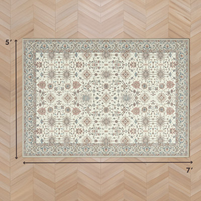 Laura Ashley Aure Machine Washable Imagine Printed Chenille Rugs 1-Piece
