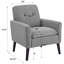 Fauteuil capitonné et rembourré
