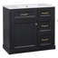 Meuble-lavabo moderne 36 po avec lavabo en céramique et solutions de rangement intelligentes Grainley-123817882