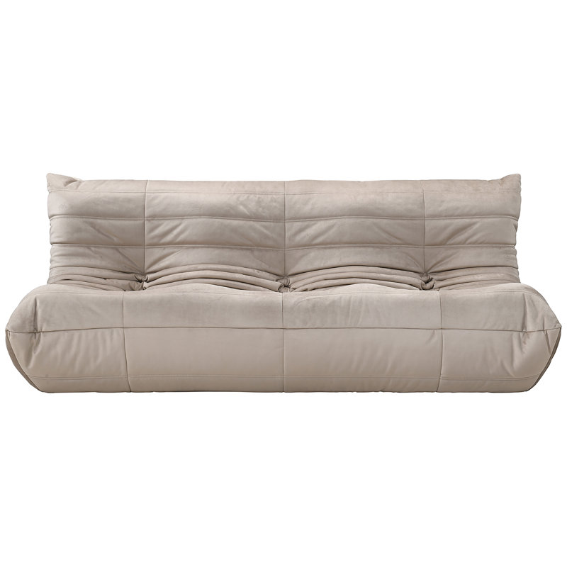 Canapé en cuir végétalien 77,75 "Rachel, Velours taupe